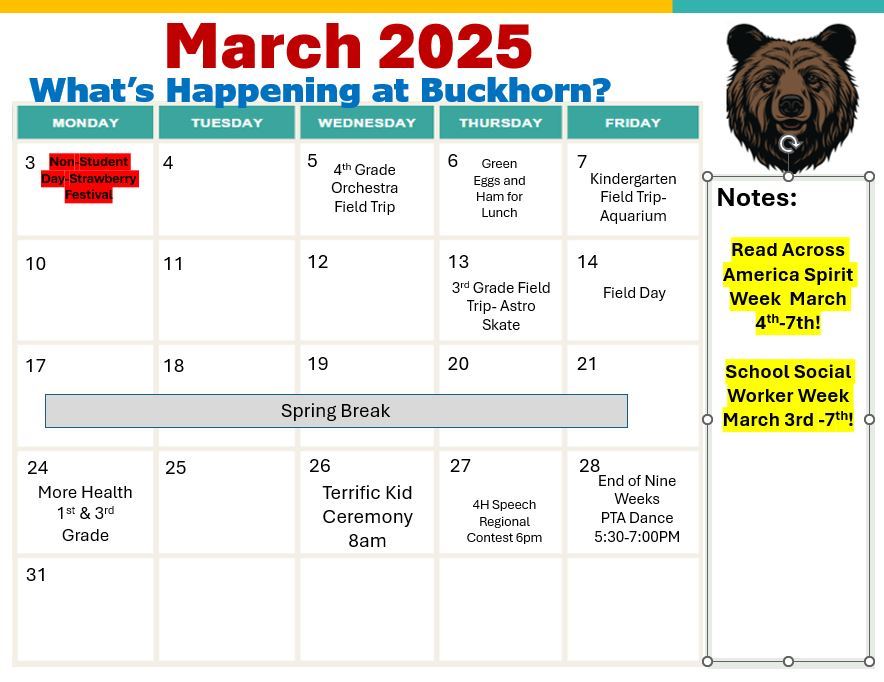 March Calendar 